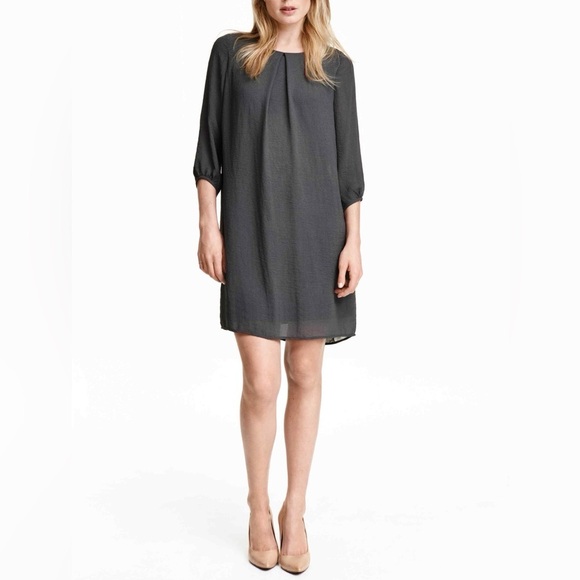 H&M Gray Long Sleeve Dress. Pre-Owned. - Picture 1 of 7